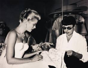 Grace Kelly and Edith Head - Behind the Scenes photos